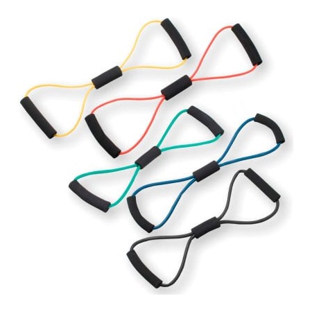 Fabrication Enterprises CanDo BowTie Tubing Exerciser, 22", 5 Color Set 1347655